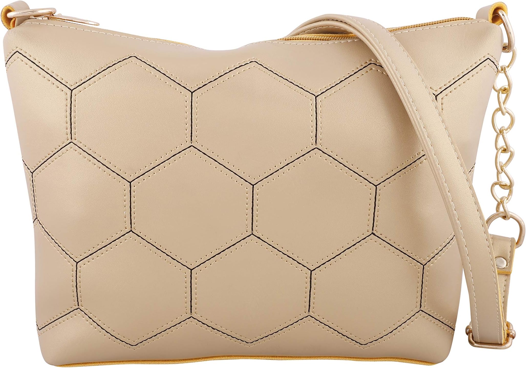 FELICITA Women's Designer Branded Small Sling Bag (Gold)