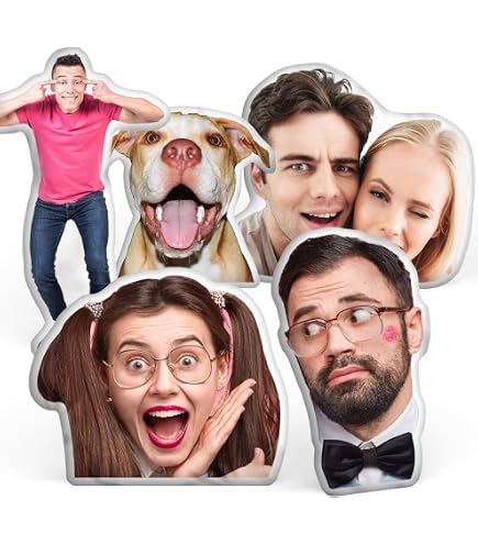 Personalized Photo Pillow - Custom Collage Pillowcase With 2 Pictures & Text, 26x26 Inch, Unique Gift For Family & Couples
