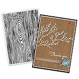 ALIBBON Wood Grain Background Plastic Embossing