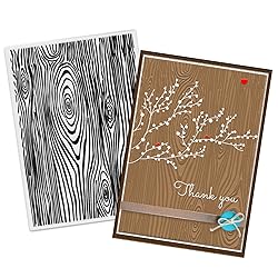 ALIBBON Wood Grain Background Plastic Embossing
