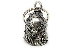 Bravo Bells Skull Dragon Bell - Biker Bell Accessory or Key Chain for Good Luck on the Road