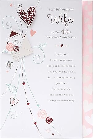 40th wedding anniversary card for my husband