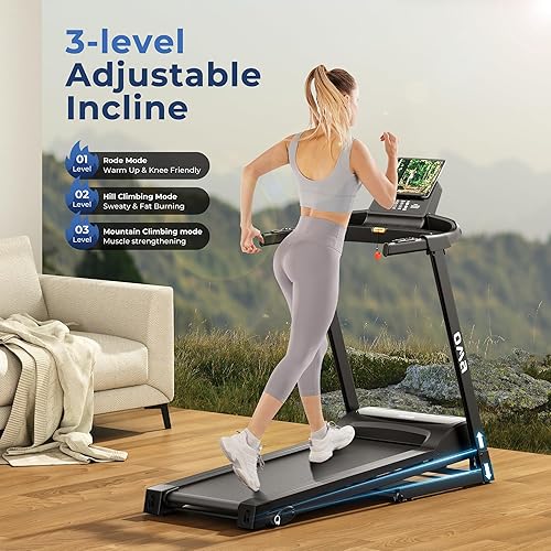 OMA Classic Incline Treadmills for Home, 300lb Capacity