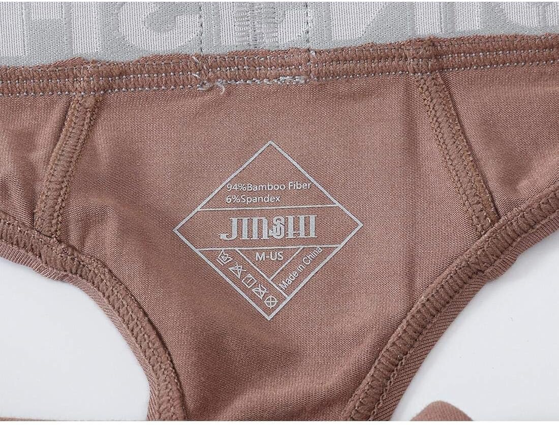 JINSHI Men T-Back Sexy Butt-Flaunting Thong Underwear Comfrt Waistband 3-Pack at  Men’s Clothing store