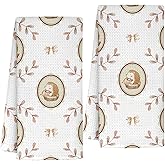 InnoBeta Hedgehog Gifts for Women, Hedgehog Decor Pattern Dish Tea Hand Kitchen Towel, 2 Pack, 16x24 in Microfiber