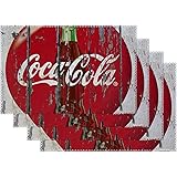Amazon Com Vintage Retro Style Coca Cola Set Of 4 Rectangle Placemats Heat Resistant Table Mats Washable Polyester Place Mats For Kitchen Dining Decor Everything Else