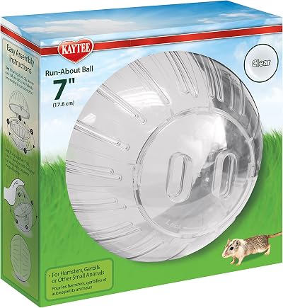 Kaytee Run About Ball Clear 17.8 cm Diameter for Hamsters Gerbils