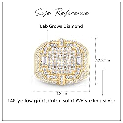 Wedding Anniversary Ring For Men's Baguette & Round