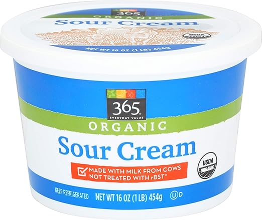 Sour Cream 365 Wfm Unfi 12 16oz Amazon Com Grocery Gourmet Food