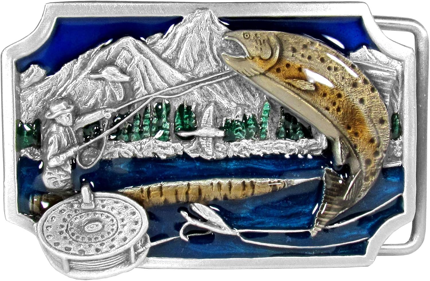 fly fishing belt buckle