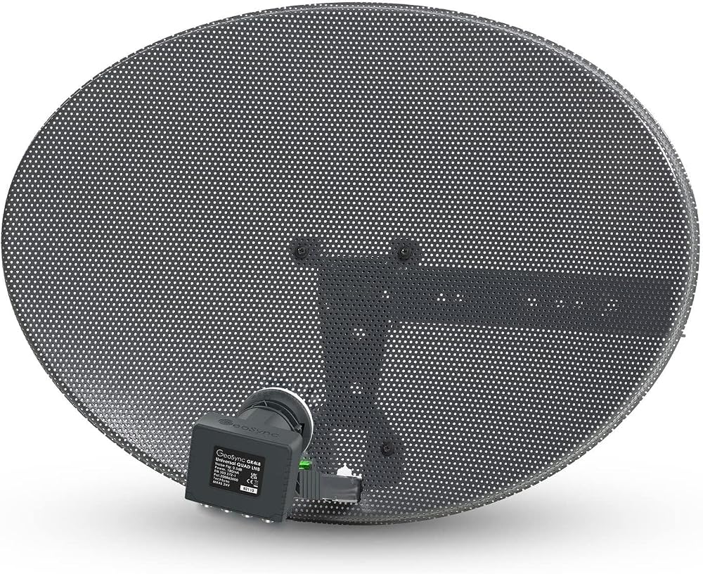 Viewi SSL Zone 1 Satellite Dish 59x43cm Quad LNB Sky Freesat Hotbird HD SD