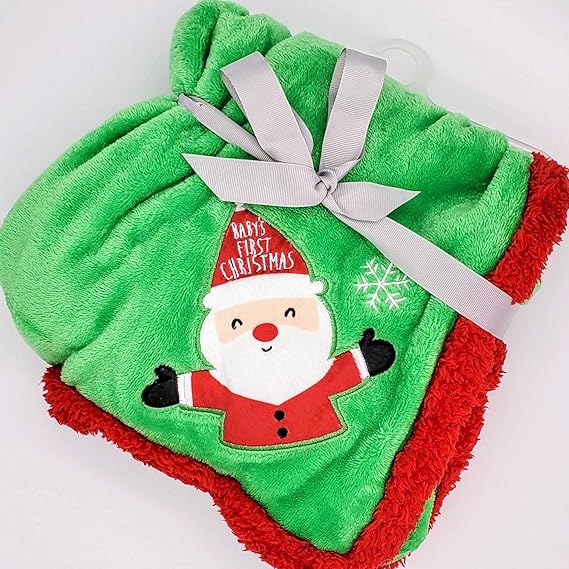 baby's first christmas blanket
