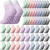 Liitrsh 30 Pack Fuzzy Socks Bulk with Grips Soft Warm Winter Cozy Fluffy Non Slip Hospital Socks for Women Gifts, 5 Colors