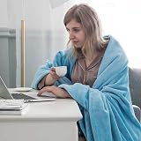 Moonlight20015 Fleece Throw Blanket 130x150 cm Light Blue 400 GSM view 5