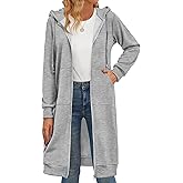 Zeagoo Women's Zip Up Hoodies Oversized Fleece Long Tunic Sweatshirts Casual Long Sleeve 2026 Fall Hoodie Jacket Coat