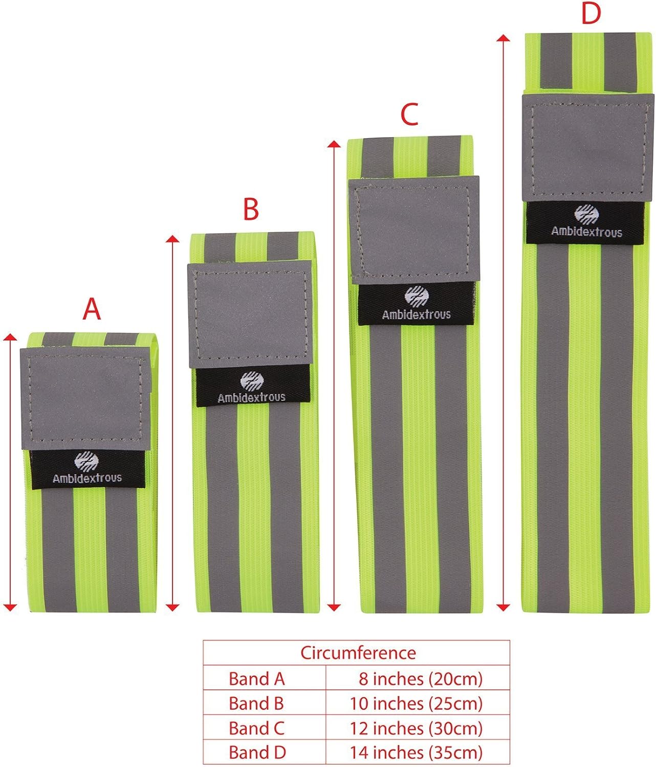 Reflective Bands for Men and Women | Reflectors for Runners, Cycling, Walking | Set of 4 Reflective Ankle Bands, Armbands, Wristbands | Reflector Tape Providing High Visibility Safety Apparel : Sports & Outdoors