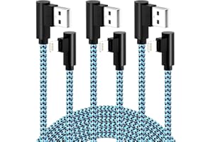 iPhone Charger 10FT 3Pack Right Angle Long Lightning Cable 90 Degree iPhone Charging Cable for iPhone 13 12 11 mini XS Max XR