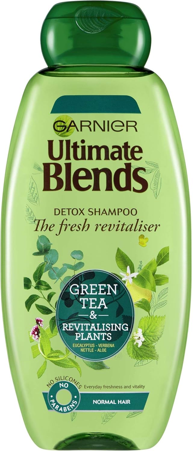 Garnier Ultimate Blends Green Tea Detox Normal Hair Shampoo 400 ml Pack