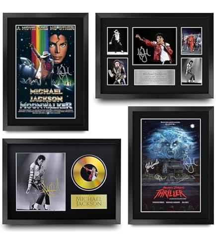 Michael Jackson サイン入り写真 フレーム付き MICHAEL JACKSON AUTOGRAPH 30x40 Cm Double Mat Framed
