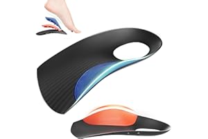 GVIIPK 3/4 Removable High Arch Support Shoe Inserts, Orthopedic Insoles for Plantar Fasciitis Relief, Standing All Day Pain Relief, Knee Pain, Over-Pronation, Shoe Insoles for Men & Women - L(Men8-9.5)