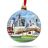 Indianapolis, Indiana, USA Glass Ball Christmas Ornament 4 Inches