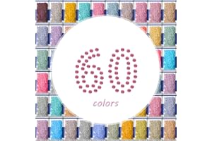 ZORETCO 30000 Pcs 60 Colors Diamond Art Painting Beads, 5D Diamond Painting Accessories, Round Diamond Painting Drills Diamonds Flat Bottom Rhinestones for Bead Art Gem Art Craft