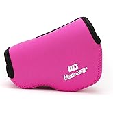MegaGear MG073 Ultra Light Neoprene Camera Case compatible with Sony Alpha A5100, A5000 with 16-50mm Lens, NEX-5T, NEX-3N, NEX-5R - Hot Pink