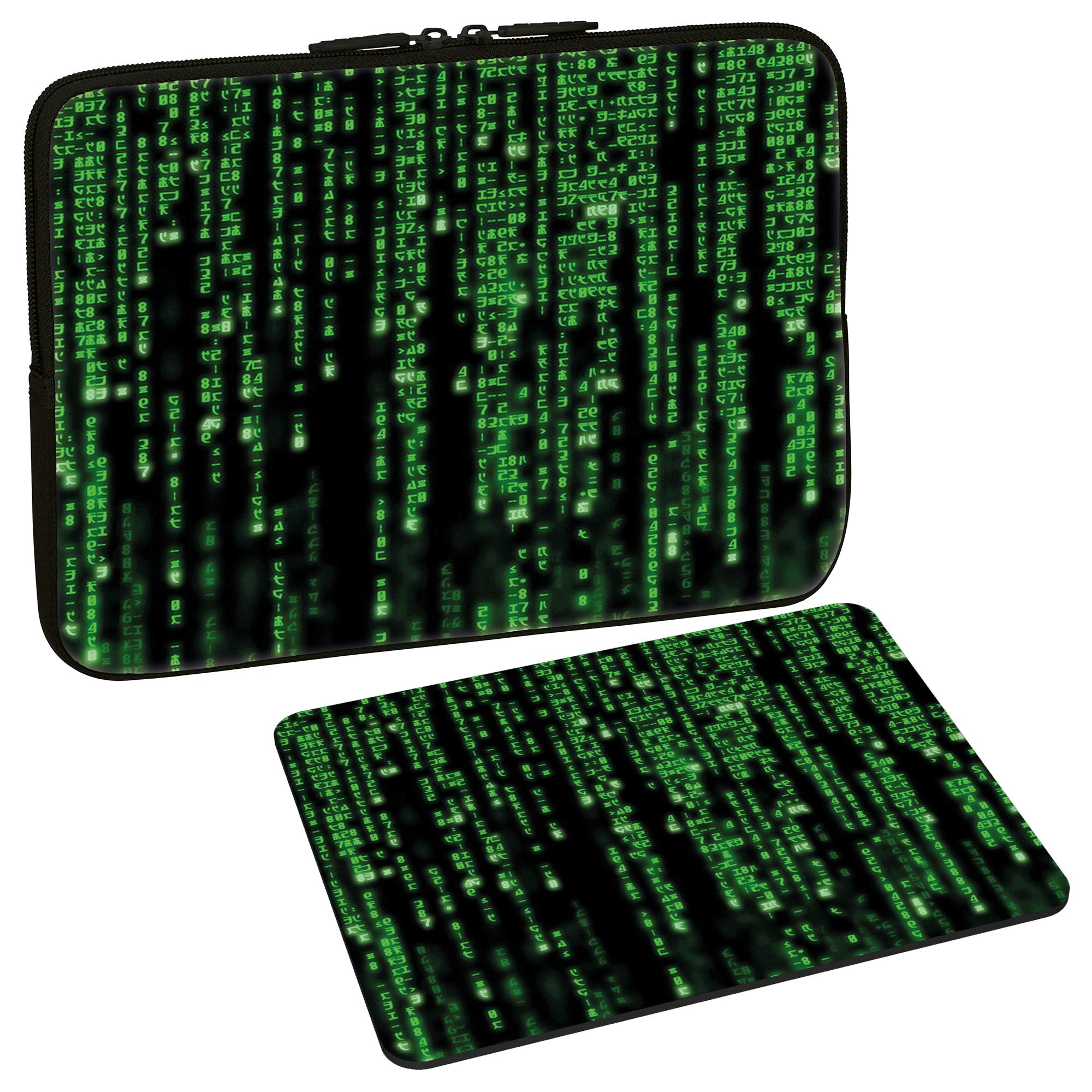 PEDEA Design Laptop Case Sleeve for up to 17.3 inch with mouse pad, Matrix — image 1
