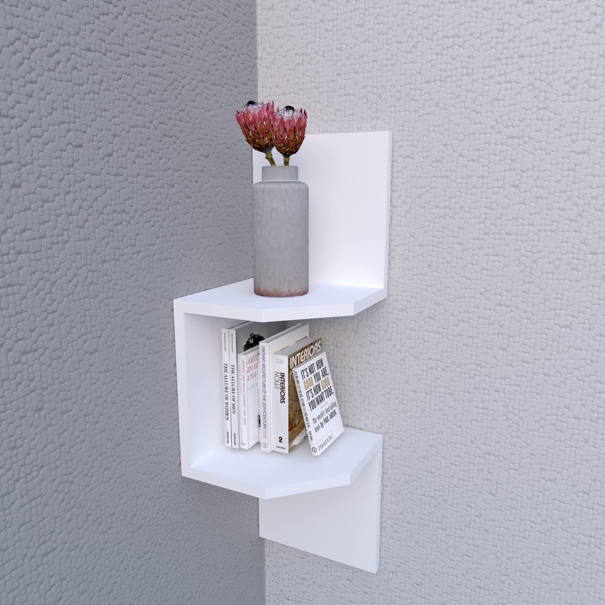 Henor-Estanteria-Rincon-Pared-Diseno-Zig-Zag-Mod26-2-Estantes-Especial-Esquinera-82x26x26-Cm-Blanco