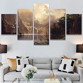 SIGNWIN 5 Panel Canvas Wall Art Modern Art...