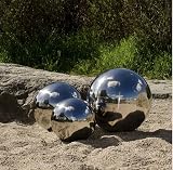 PaMeer Set of 3 Stainless Steel Gazing Balls for Garden & Home Decor view 3