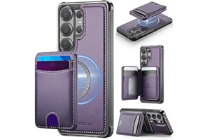 Wallet Case for Samsung Galaxy S26 Ultra Compatible with MagSafe for Men Women, 2 in 1 Detachable Magnetic Phone Case with Ca