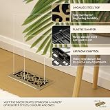 Decor Grates SPH410-A Scroll Floor Register Antique Brass 4x10 Inches view 2