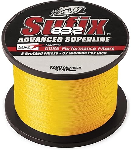 Amazon.com : Sufix 832 Braid Line-1200 Yards (Neon Lime, 6-Pound