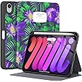 Supveco iPad Mini Case for ipad Mini 6 8.3" 2021 Case with Pencil Holder-[Apple Pencil Charging+Auto Wake/Sleep],Slim Protective Case with Soft TPU Back Cover for iPad Mini 6th Generation 2021-violet