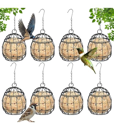 Lot De 6 Mangeoires à Chaussettes Pour Oiseaux Sauvages – Sacs à Graines De Chardon Avec Entonnoirs Pliables De Qualité Alimentaire, Outils D'approvisionnement En Nourriture Pour Oiseaux Pour La Faune