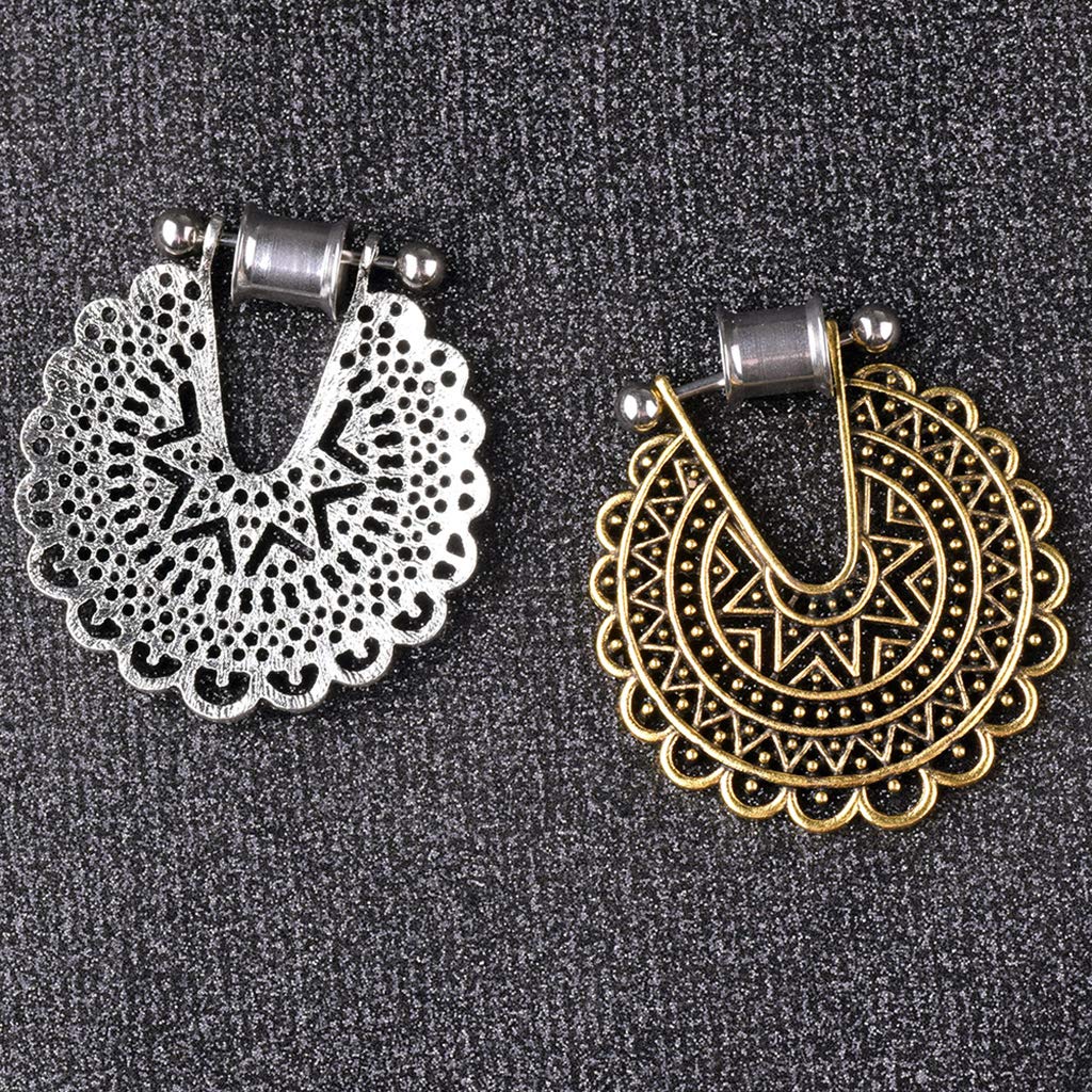 Expansor de Túnel Tapones para Oídos Orejas Ear Plug Gauge - Plata ...