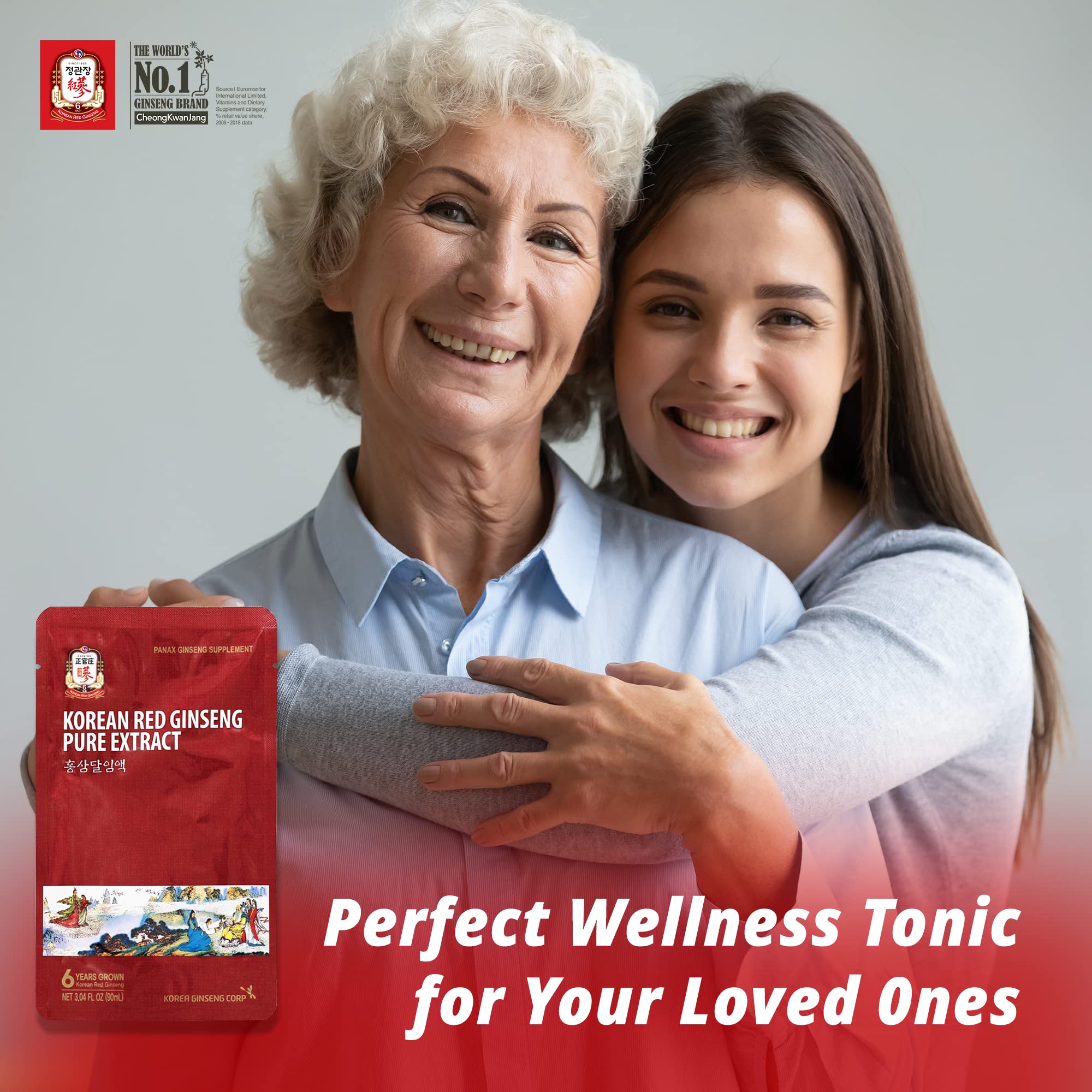 CheongKwanJang Korean Red Ginseng Pure Extract Cut | Red Ginseng, Korean Ginseng, Ginseng Extract | Immune System Support Supplement Booster for Man & Woman | 30 Count