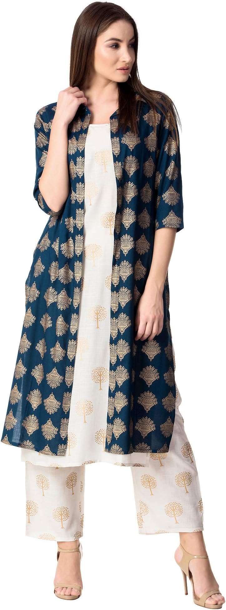 Khushal KRayon Kurta With Palazzo Set