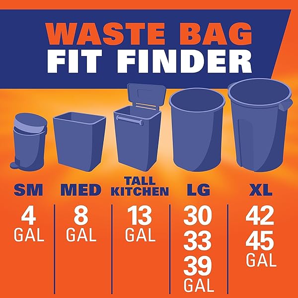 HEFTY ULTRA STRONG 13 GALLON TRASH BAGS, TALL KITCHEN TRASH BAGS 13 GALLON SIZE, DRAWSTRING CLOSURE, CONTINUOUS ODOR CONTROL, WHITE, UNSCENTED, 40 BAGS