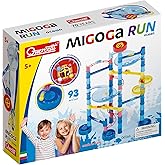 Quercetti Migoga Marble Run Ocean - Set Includes 93 Pieces to Build Tracks, 12 Colored Marbles and Multi-Start for Simultaneous Launches - STEM Toy for Educational Play, for Kids Ages 5 Years +