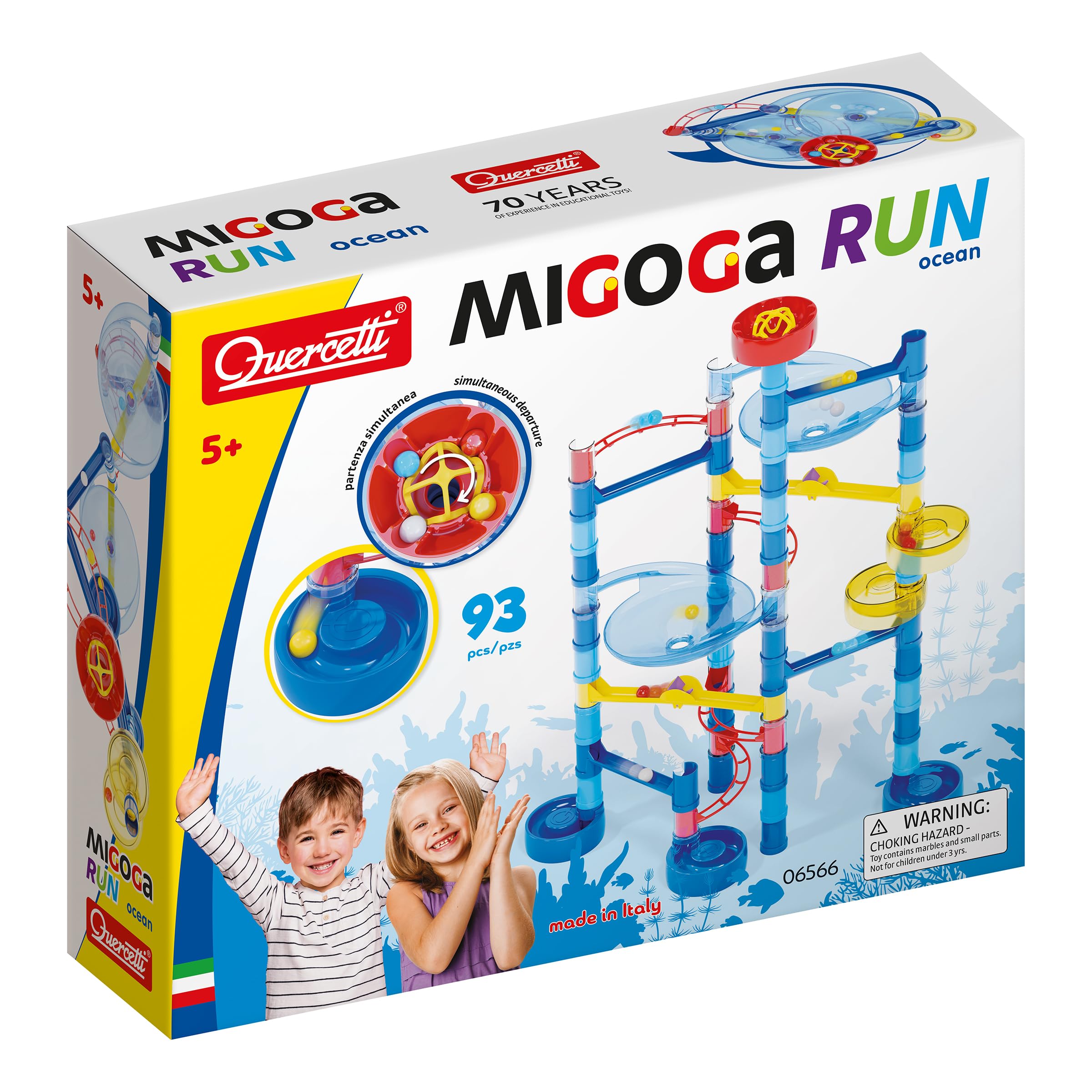 Quercetti - 6566 6566 Migoga Ocean Spinning Marble Runs Toy - STEM Educational Learning Toy