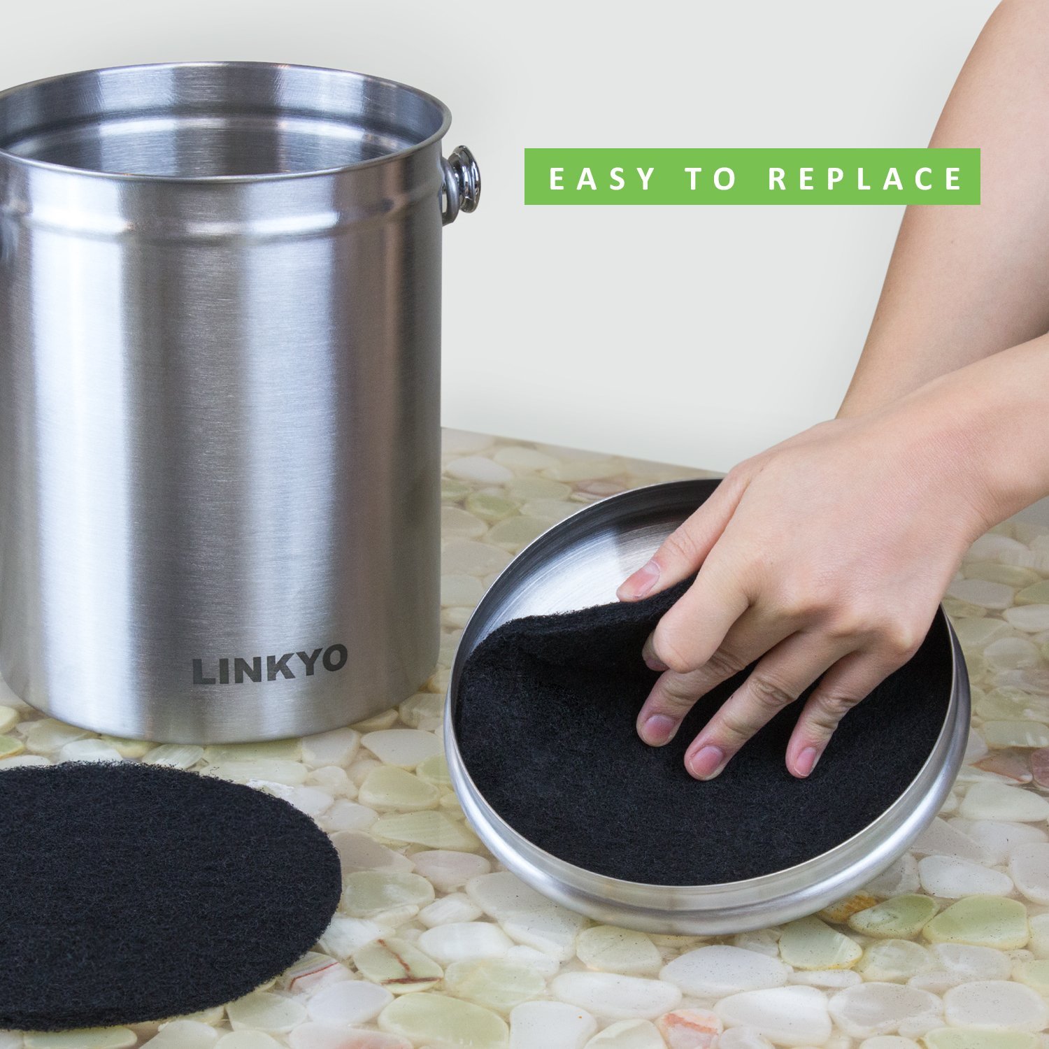 LINKYO Activated Carbon Compost Bin Filter Refill Pack Set of 3 Odor Absorbing 849259006537 eBay