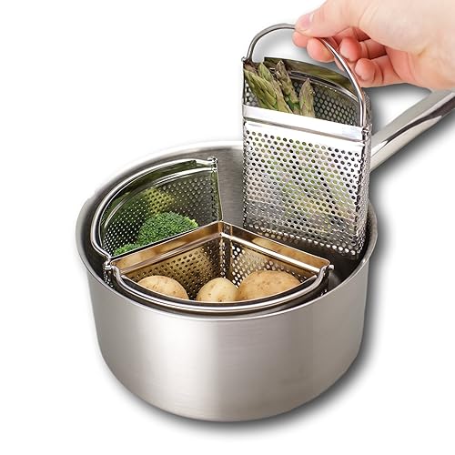 Multi Use Pan 8" Dividing Saucepan With 4 Way Dividers, Vegetable