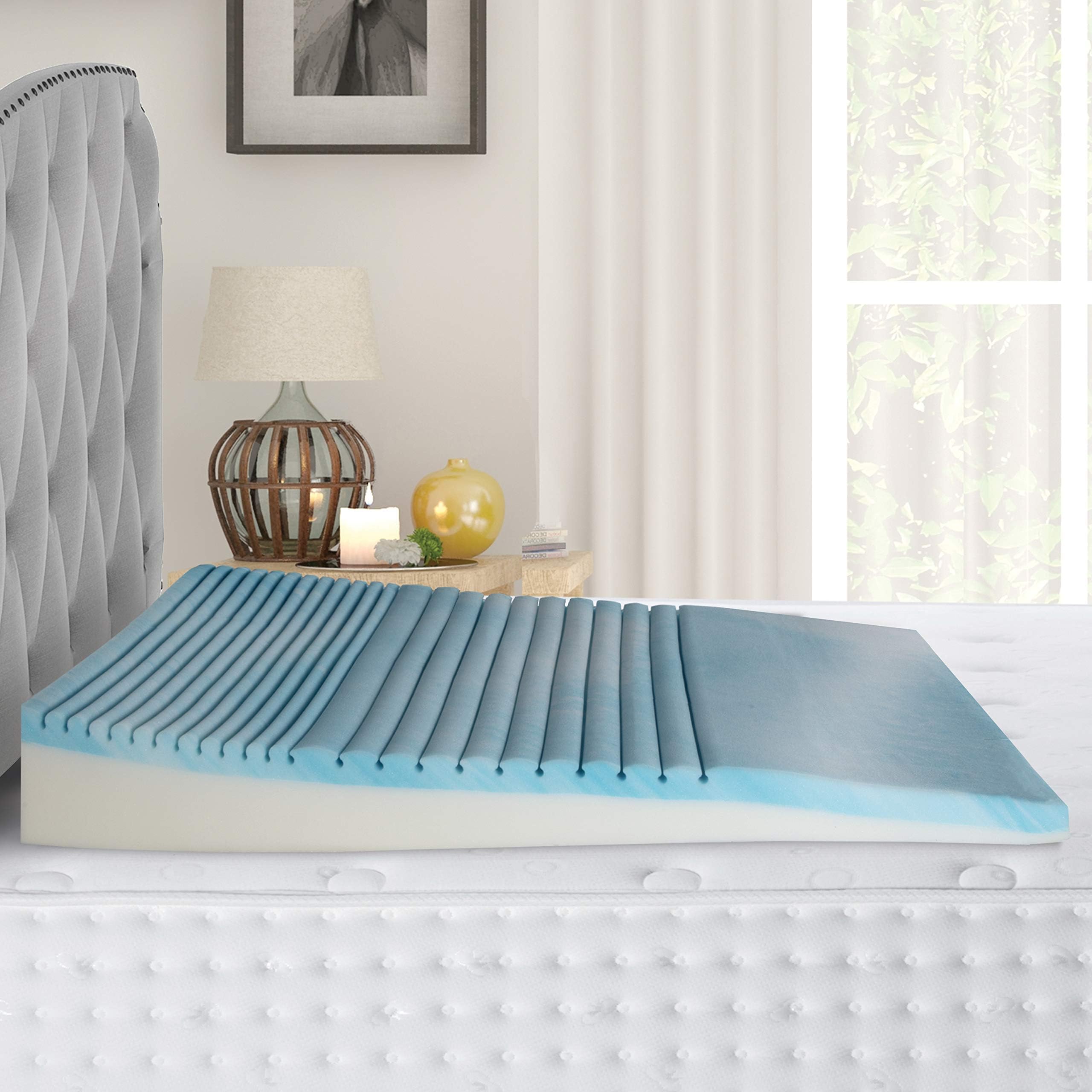 Thomasville GelLux Gel Cooling Memory Foam Body Sleep Wedge Pillow Mattress Topper