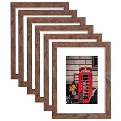PWTAKO 8x10 Picture Frame Set of 6, Display