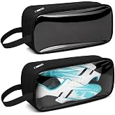 Linkidea 2 Pack Soccer Shoe Carrying Bag, Sports Cleats Storage Bag, Fit Up to US Men Size 13 Shoes, Compact Boots Duffle Bag with Water Resistant Design (Black)