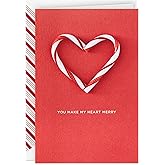 Hallmark Signature Romantic Holiday Card for Significant Other (Christmas Candy Cane Heart)
