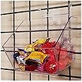 STORE FIXTURES DIRECT Clear Gridwall Acrylic Bins, Small Bin for Grid Panels - 6" L x 5.5" H x 7.5" D - 10 Pack