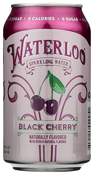 WATERLOO SPARKLING WATER WATERLOO BLACK CHERRY SPARKLING WATER,...